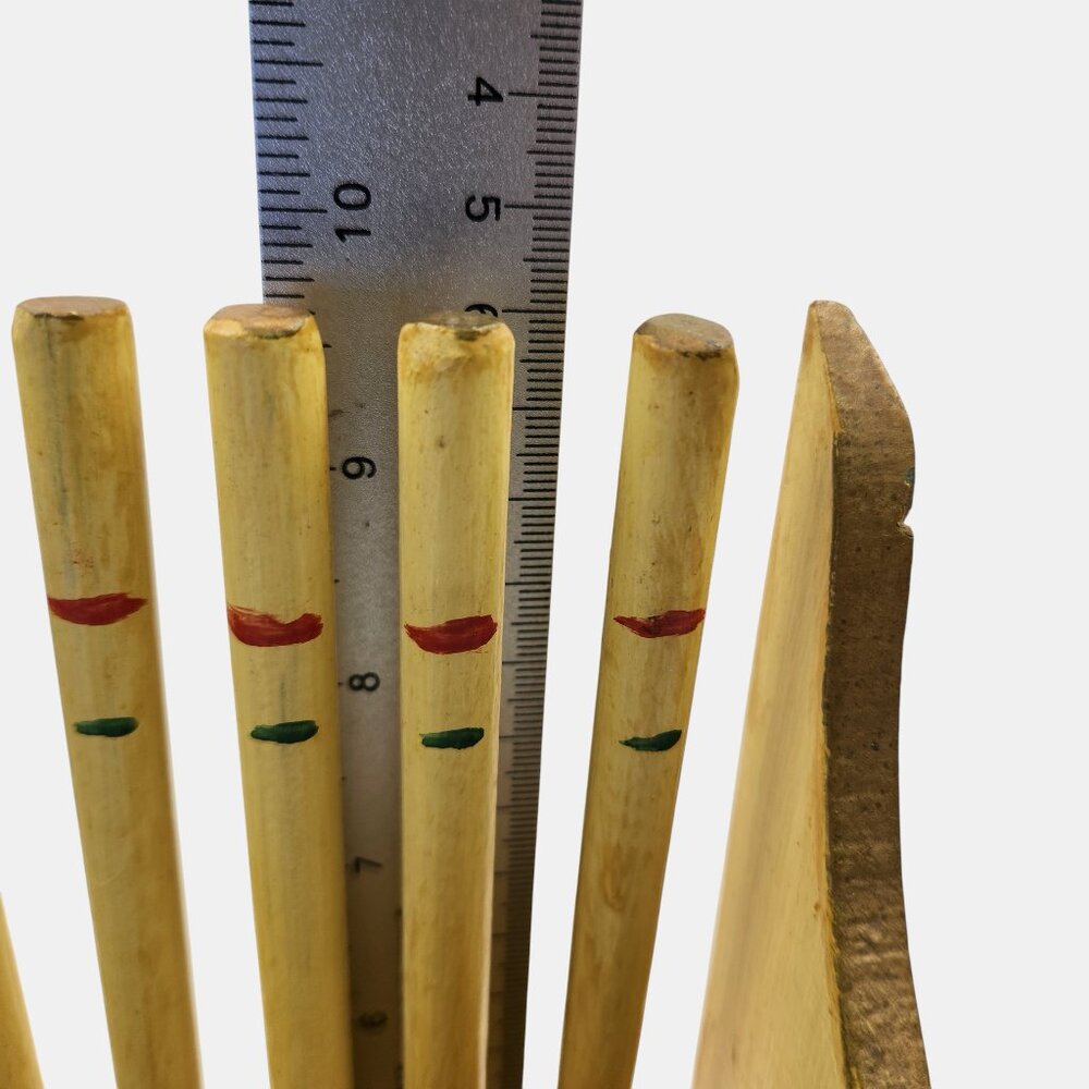VTG Wood Cranberry Rake Folk-Art Hand-Painted '50s Yellow Red Berries Farmhouse - Picture 10 of 12